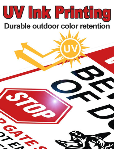 Multiwins dog sign for fence improves gate awareness and safety