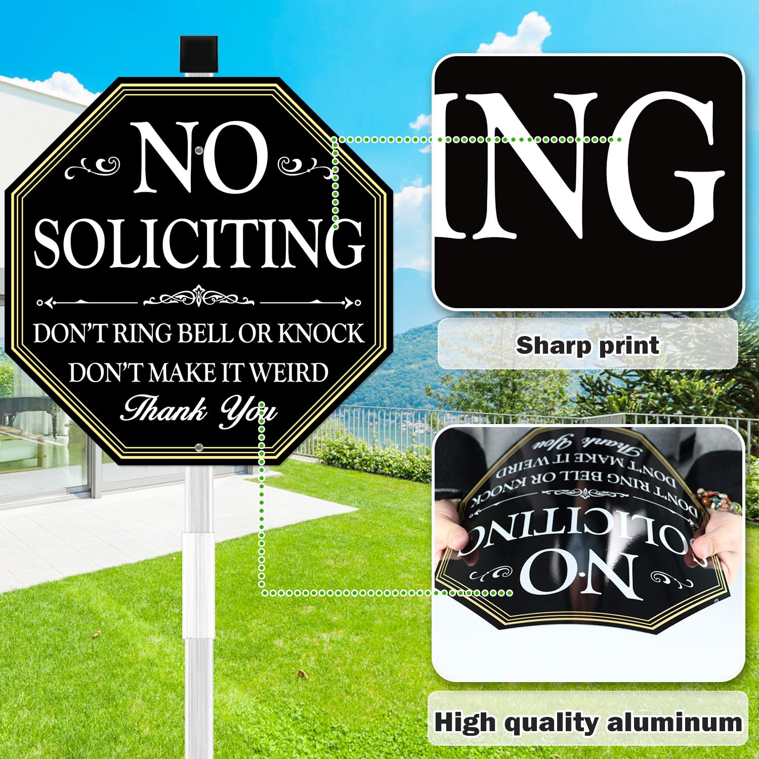 Multiwins easy-install stake lets you set up the sign quickly
