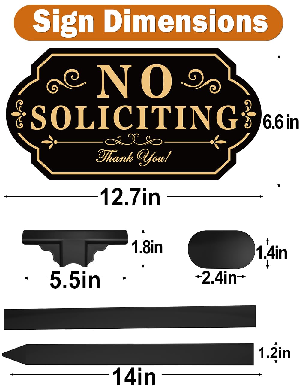 Multiwins gold finish yard sign adds curb appeal while signaling privacy.