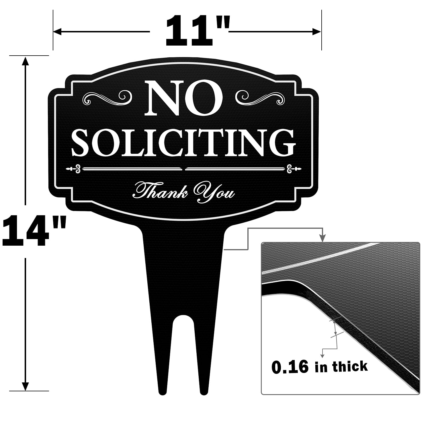 Multiwins No Soliciting Sign peel-off film for fast setup.