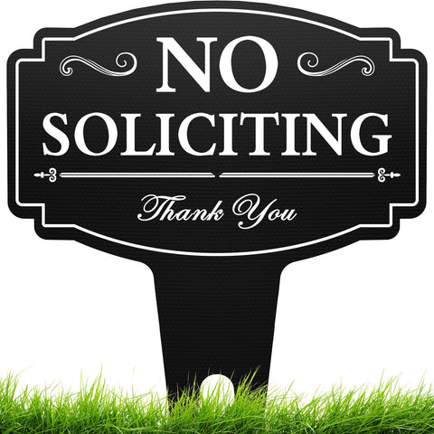 Multiwins No Soliciting Sign for house, 14x11, durable and weather-ready.