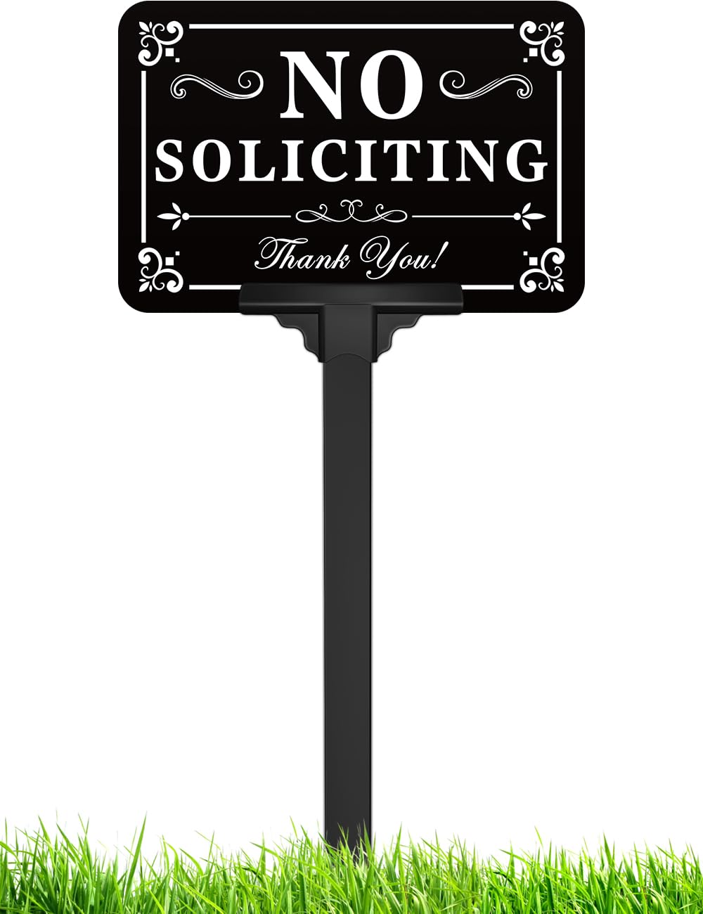 multiwins no-soliciting sign stake assembly demonstrates quick, stable setup for privacy and visitor deterrence