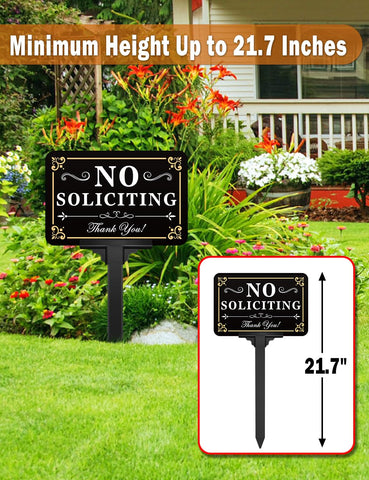 Multiwins no soliciting sign 12x8 inch size is highly noticeable from afar.