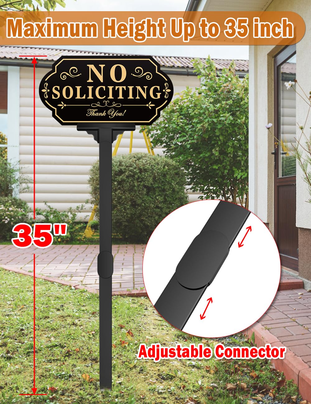 Multiwins sign face 12.7 by 6.6 inches offers high visibility from afar.