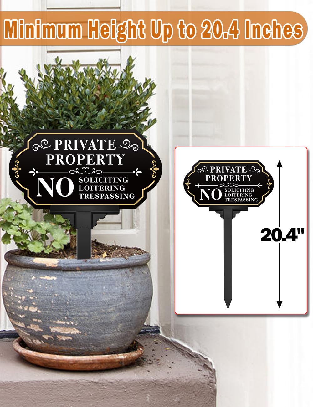 Multiwins sign features a durable stake connector for easy height adjustments.
