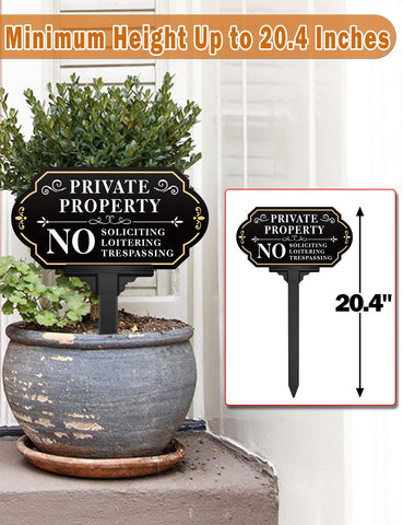 Multiwins sign features a durable stake connector for easy height adjustments.