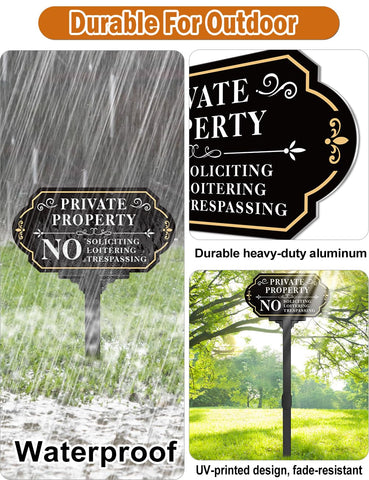 Multiwins no-soliciting sign helps create a calm doorway or porch.