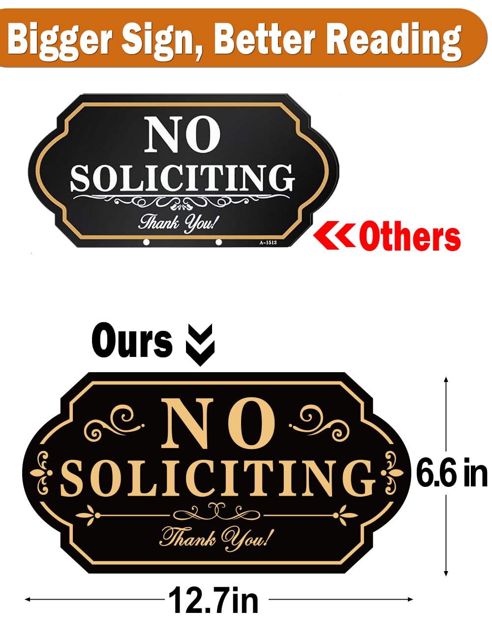 Multiwins yard sign 12.7 x 6.6 inch, highly visible from a distance.