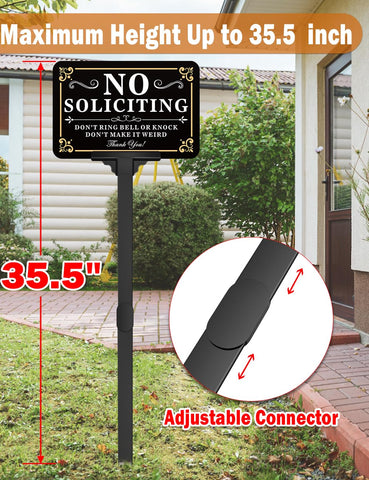 Close-up of the 12x8 inch sign with high visibility on a front porch.