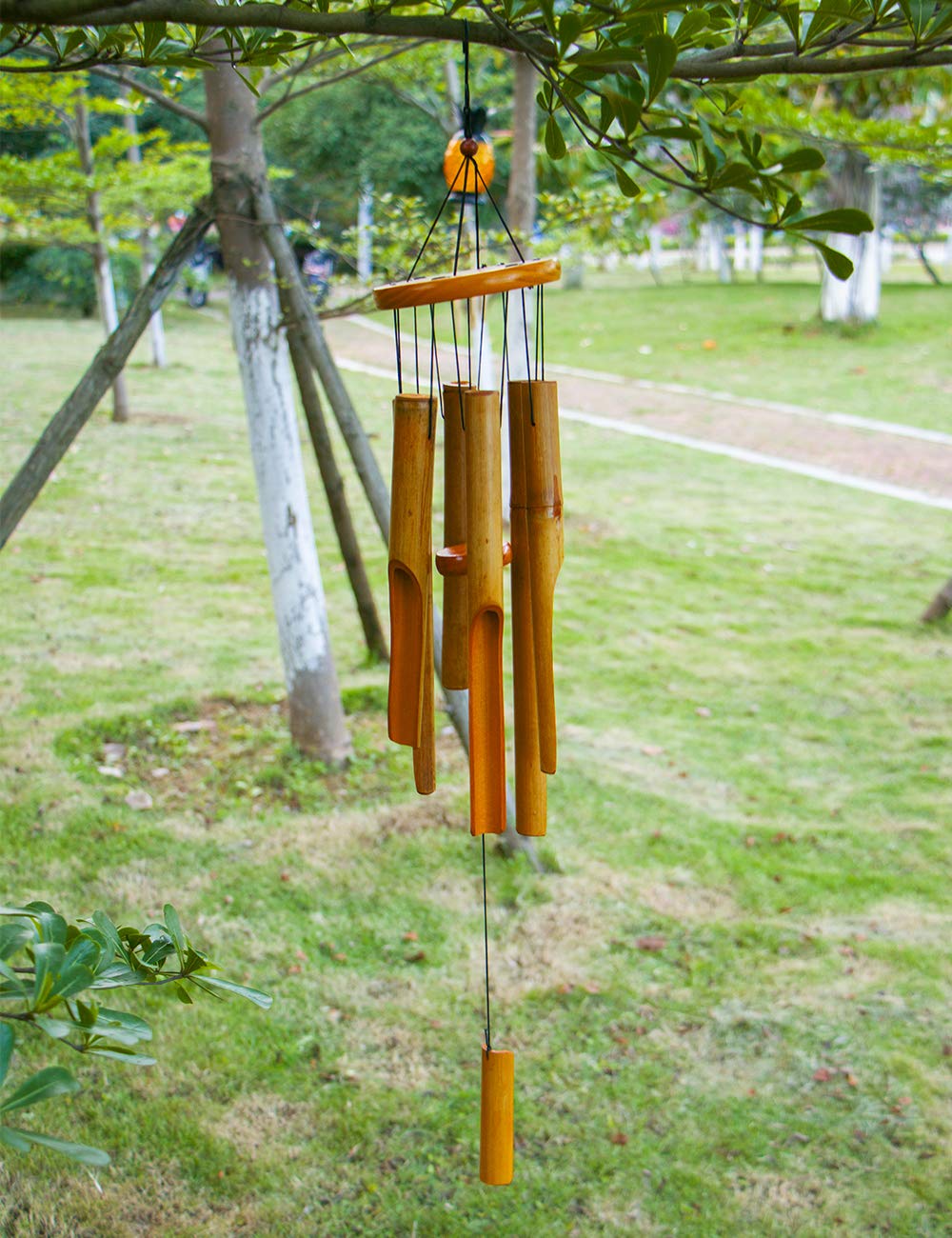 MUMTOP outdoor chimes withstand weather while preserving tone.
