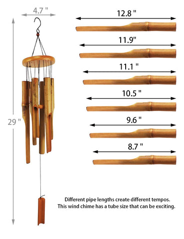 MUMTOP six-tube arrangement displays precise tones ideal for tranquil patios.