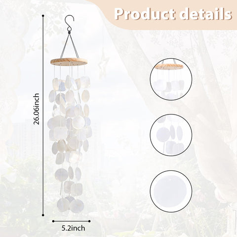 MUMTOP coastal decor wind chime enhances beach vibe decor.