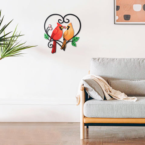 MUMTOP durable red cardinal wall decor crafted from metal for lasting beauty.