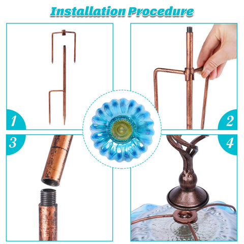 MUMTOP three-pronged base stabilizes the stake on lawns and gardens.