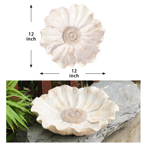 MUMTOP garden bird bath doubles as table decor for patios and yards.