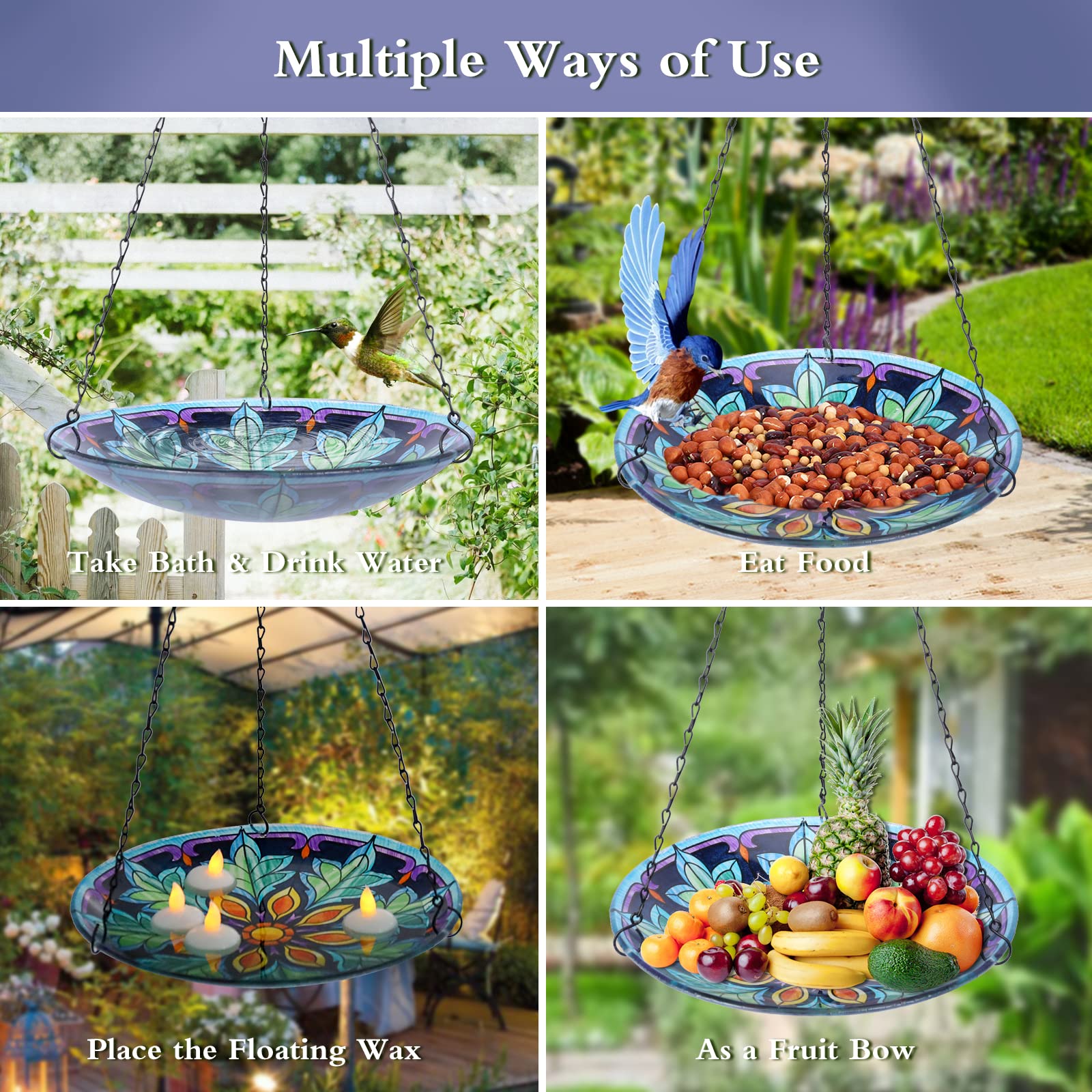 MUMTOP vibrant garden decor enhances yard ambiance and bird activity