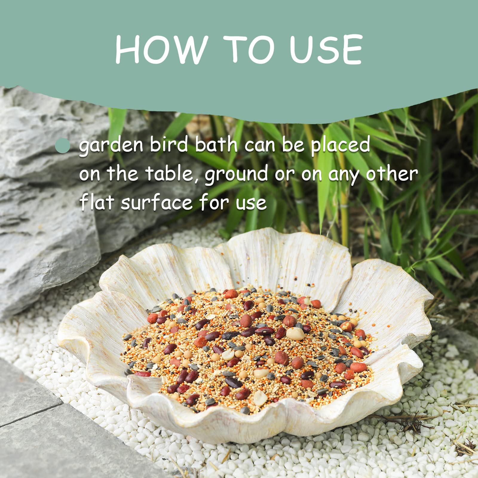MUMTOP flower bath makes a thoughtful gardening gift for bird lovers.