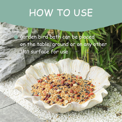 MUMTOP flower bath makes a thoughtful gardening gift for bird lovers.