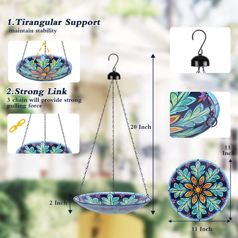 MUMTOP outdoor bird bath feeder combo draws birds to your garden