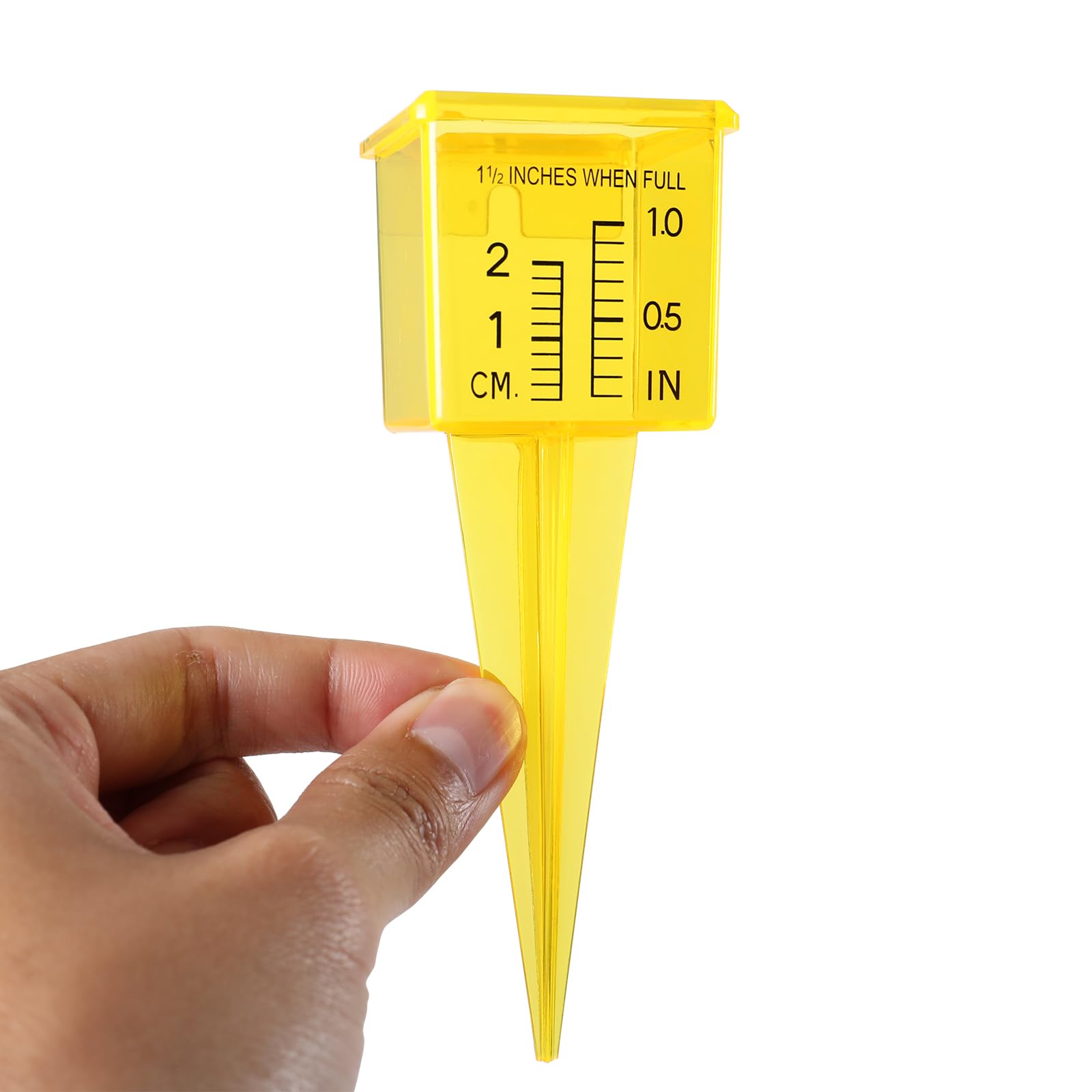 MUMTOP rain gauge with clear housing for easy visibility of rainfall