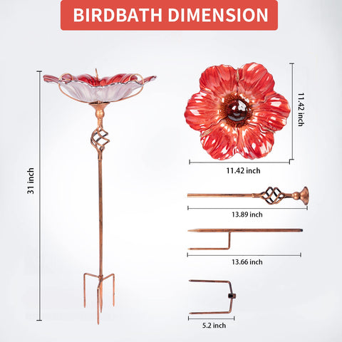 Stainless steel stake provides weatherproof durability for outdoor use.