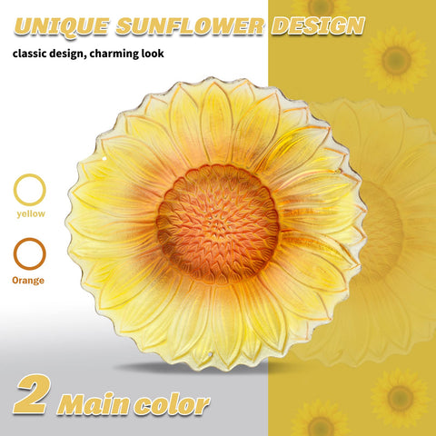 MUMTOP sunflower-patterned bath adds bright color to garden decor.