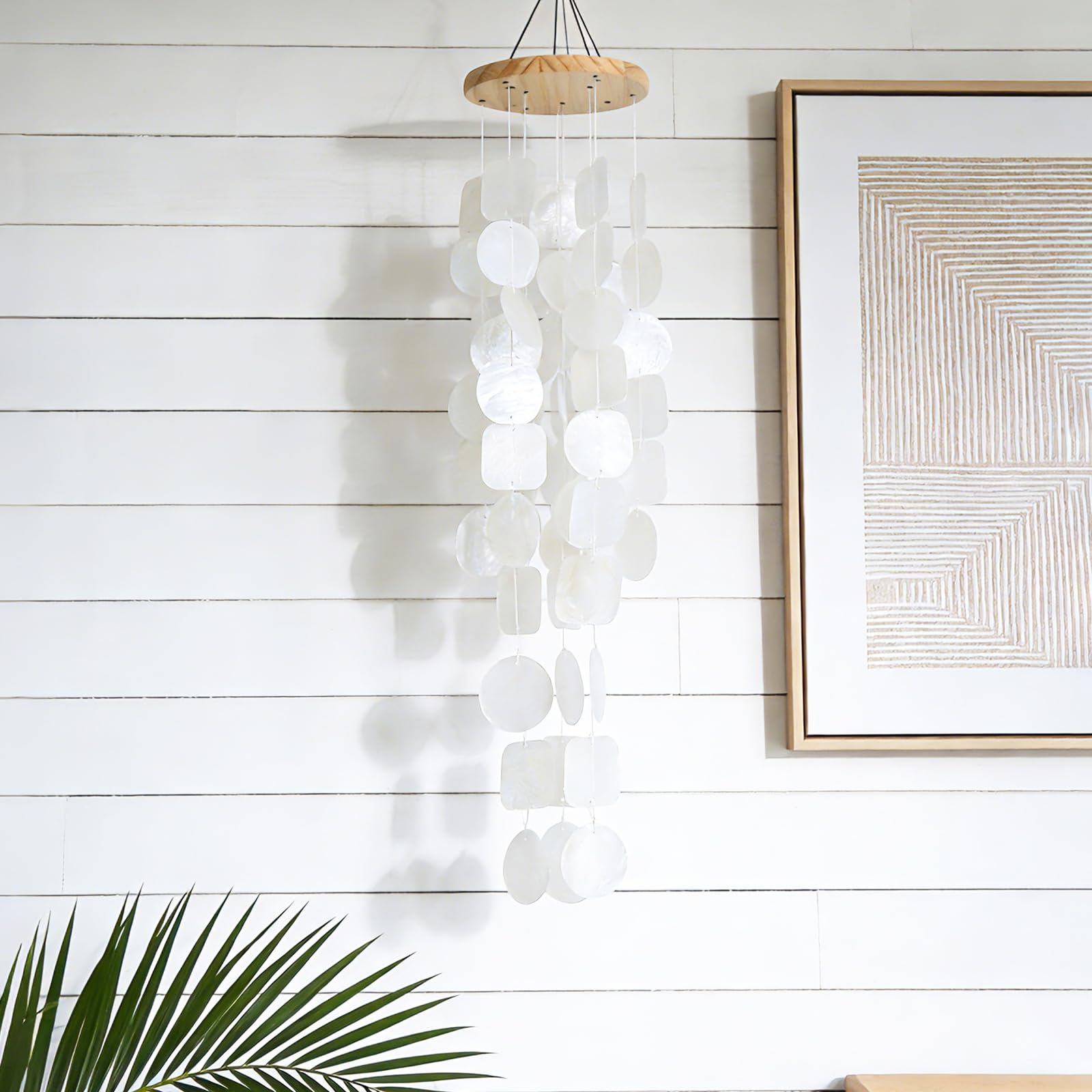 MUMTOP tropical-capiz wind chime brightening patio area.