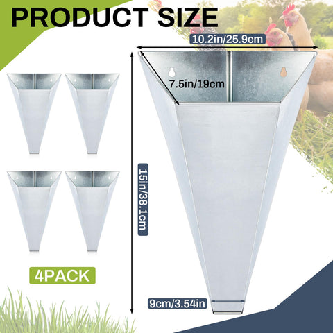Mumufy galvanized steel poultry cone supports processing birds up to ten pounds
