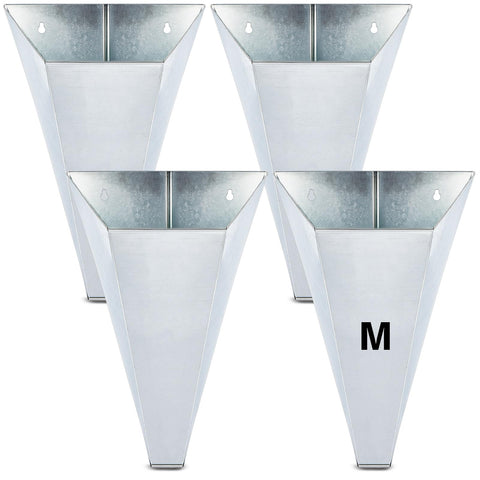 Mumufy four-piece chicken cone set in galvanized steel for efficient multi-bird processing