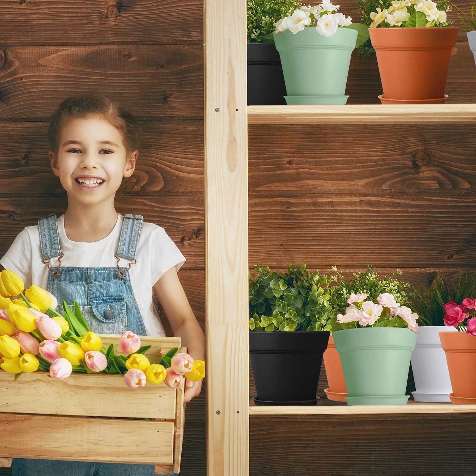 Mumufy indoor-outdoor use pots suit windowsills and porches.