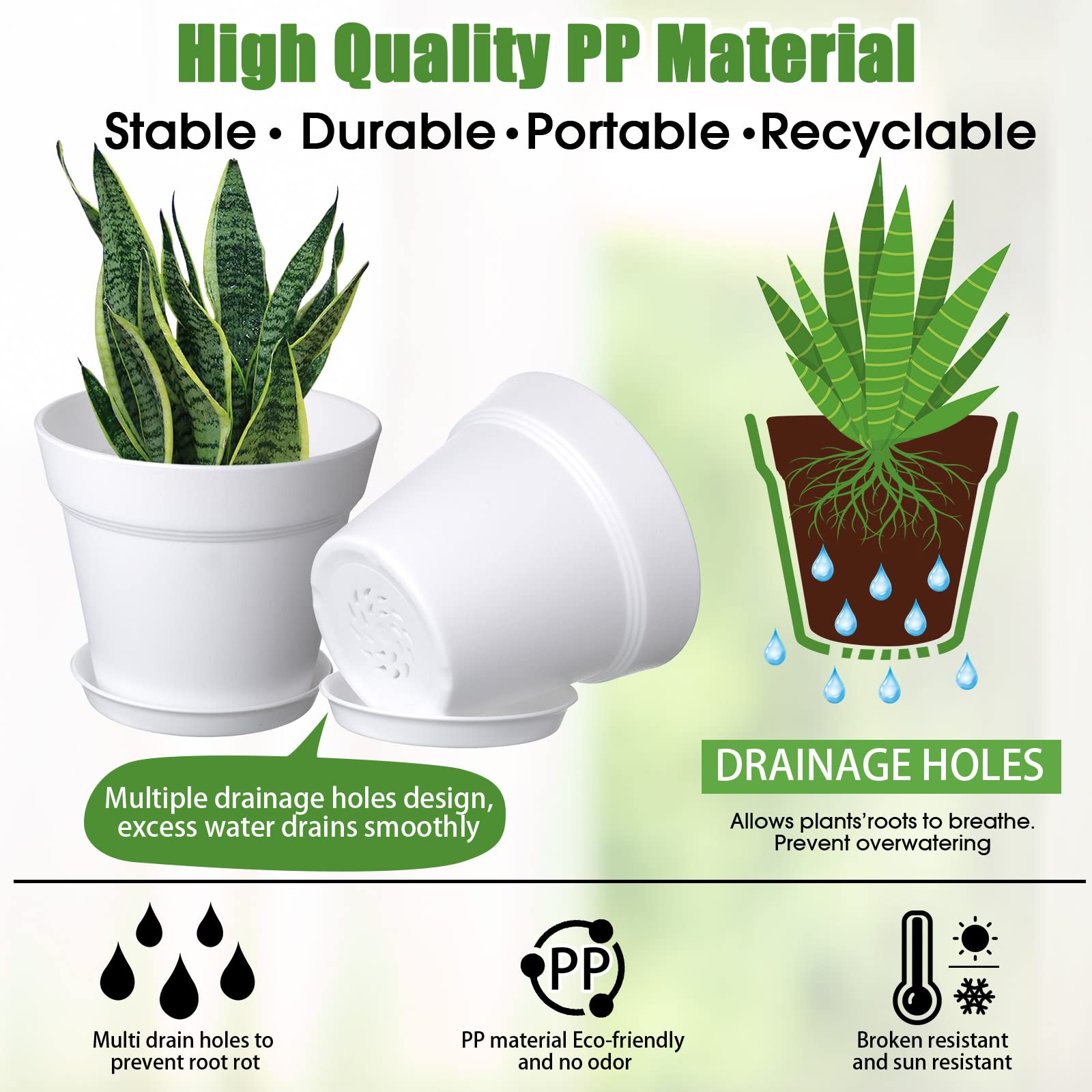 Mumufy plant pot showing drainage holes for healthy roots.
