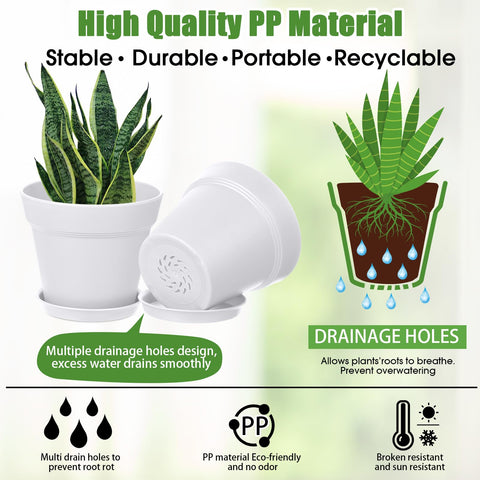 Mumufy pots with drainage holes promote airflow and healthy root development.