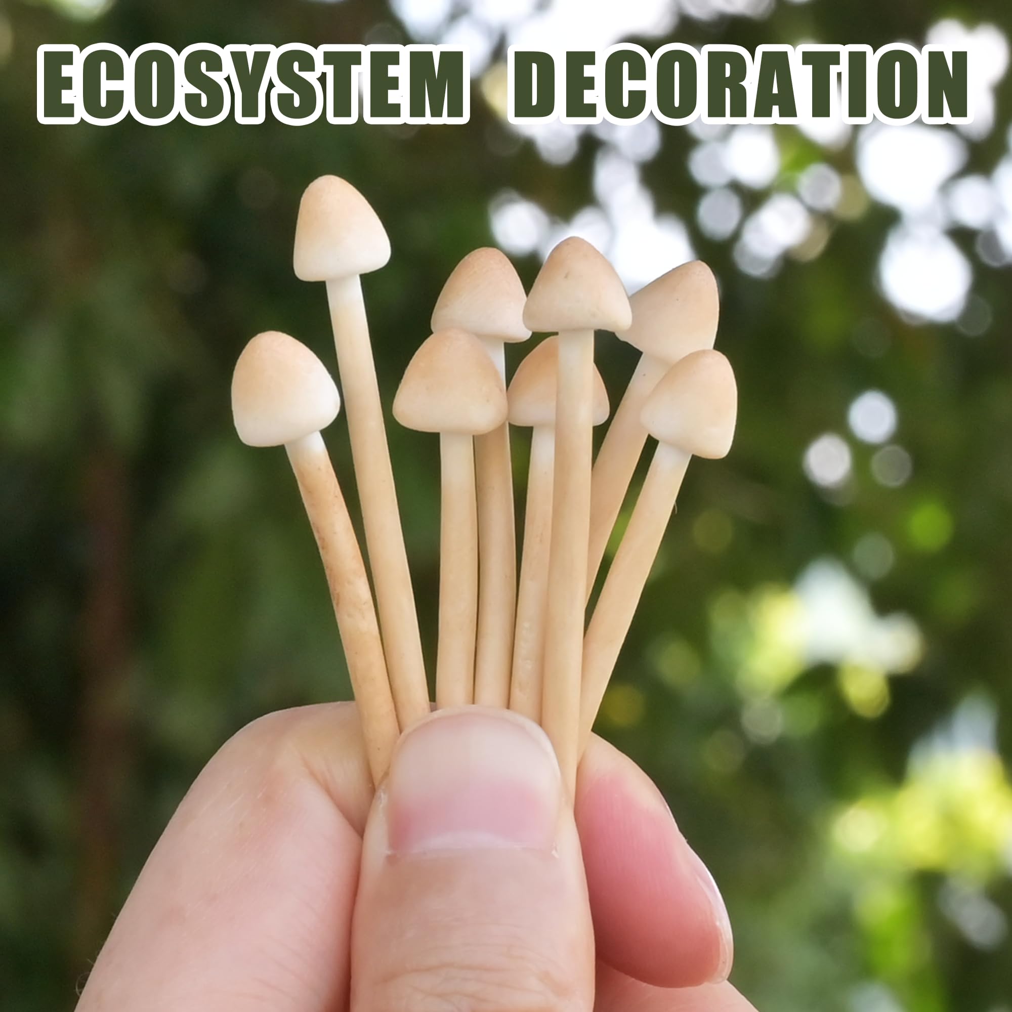 Mumutie Christmas decor mushrooms add festive detail to holiday scenes.