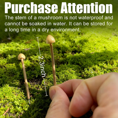 Mumutie fairy garden mushroom figurines add whimsical detail to small landscapes.