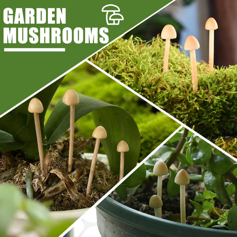 Mumutie terrarium decor mini mushrooms enhance micro garden scenes.