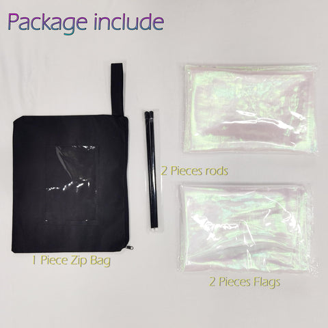 MUNAFIE transparent dance flags ideal for visually striking performances