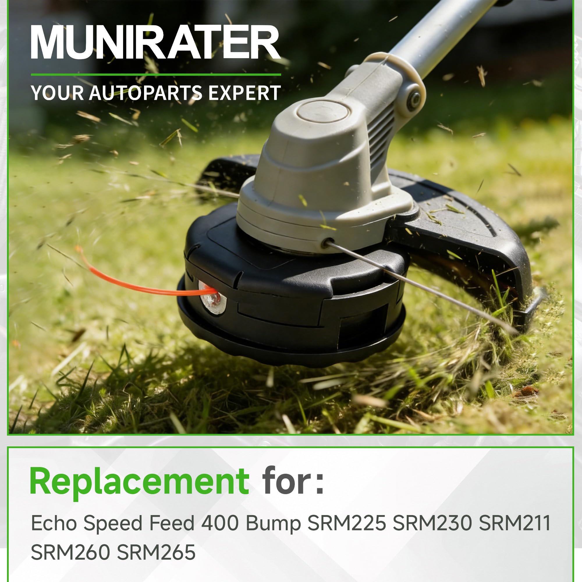Munirater installation view for smooth upgrades to trimmer head.