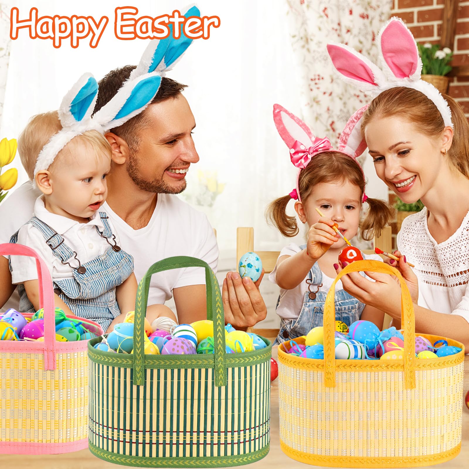 MUOUAKATE fold-storage Easter basket ideal for easy packing after the event.