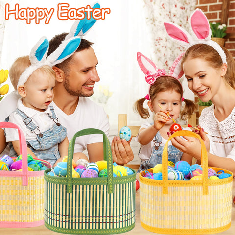 MUOUAKATE fold-storage Easter basket ideal for easy packing after the event.