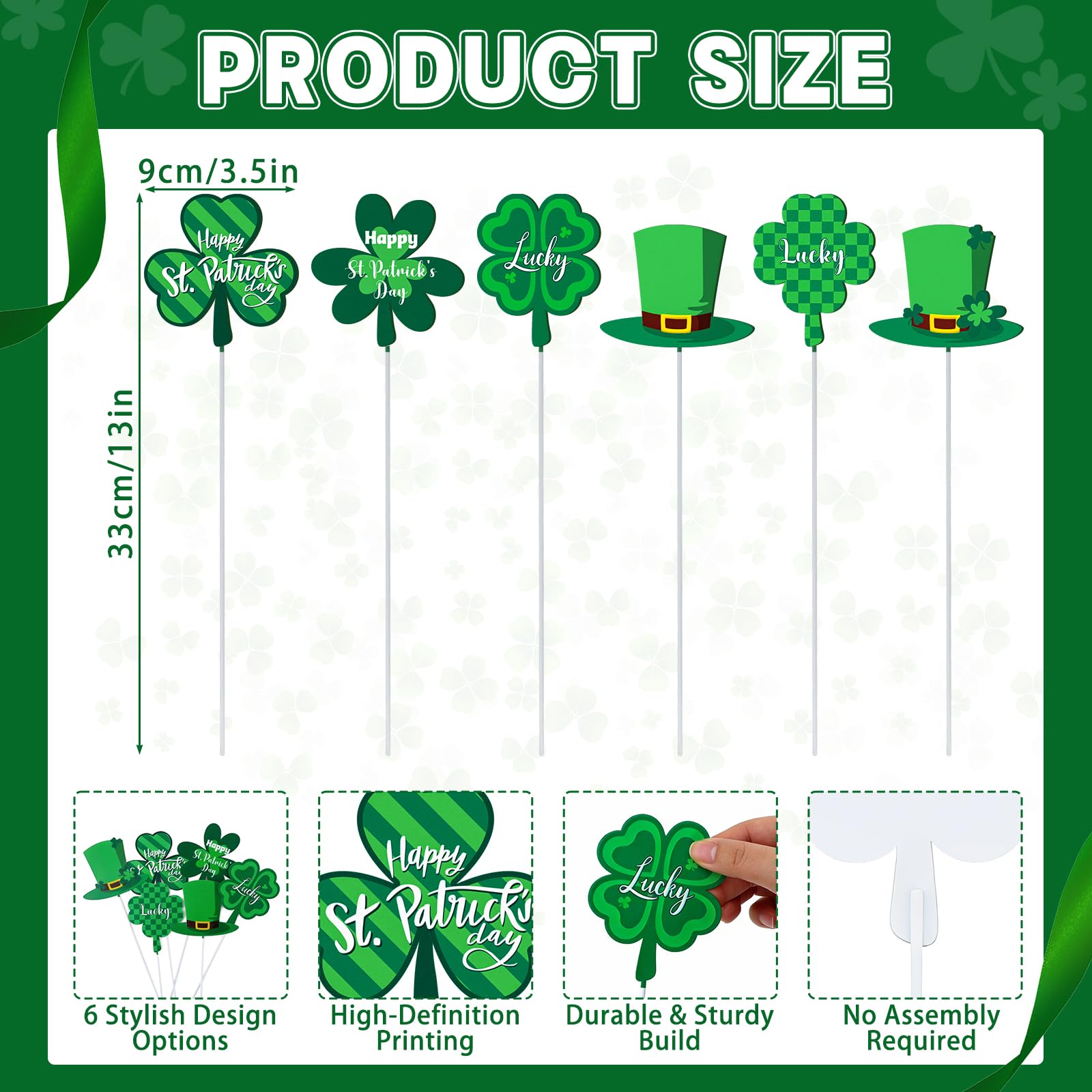 MUOUAKATE metal shamrock decoration withstands outdoors while adding charm.