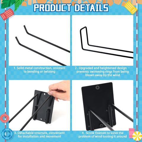 MUOUAKATE heavy-duty rack holds multiple large rings securely, reducing clutter.
