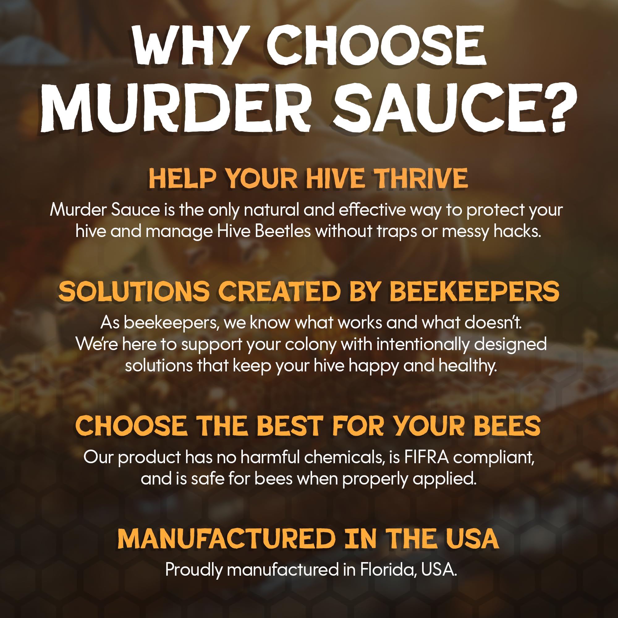 Murder Sauce packaging design for mess-free storage and portability.