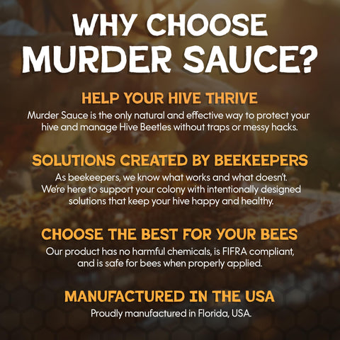 Murder Sauce packaging design for mess-free storage and portability.