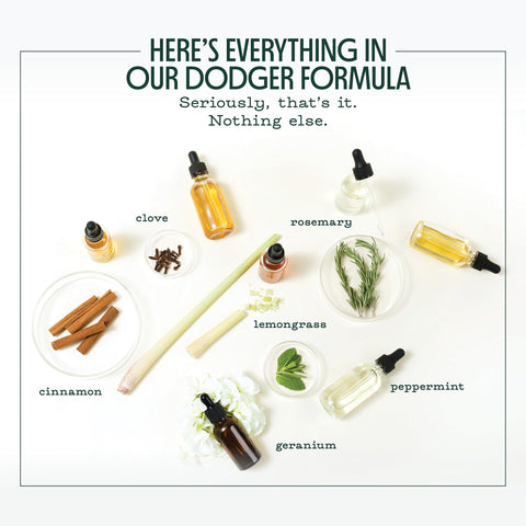 Murphy's Naturals refill bottle label close-up highlighting scent and ingredients