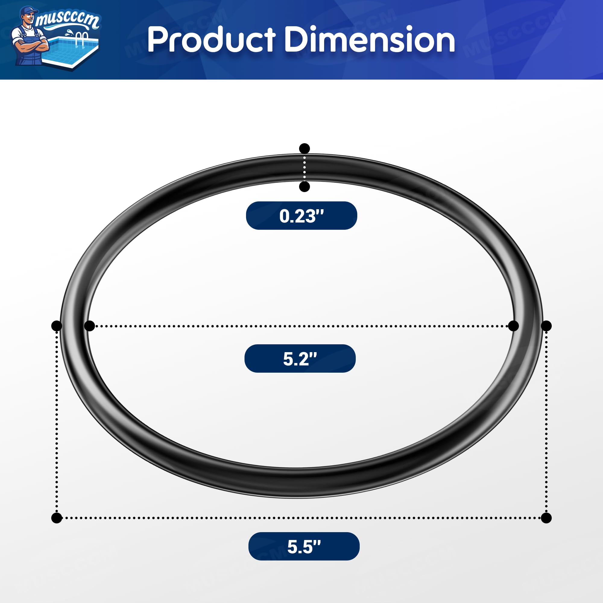 MUSCCCM CLX200K gasket with 5-1-8 ID visible for precise fit