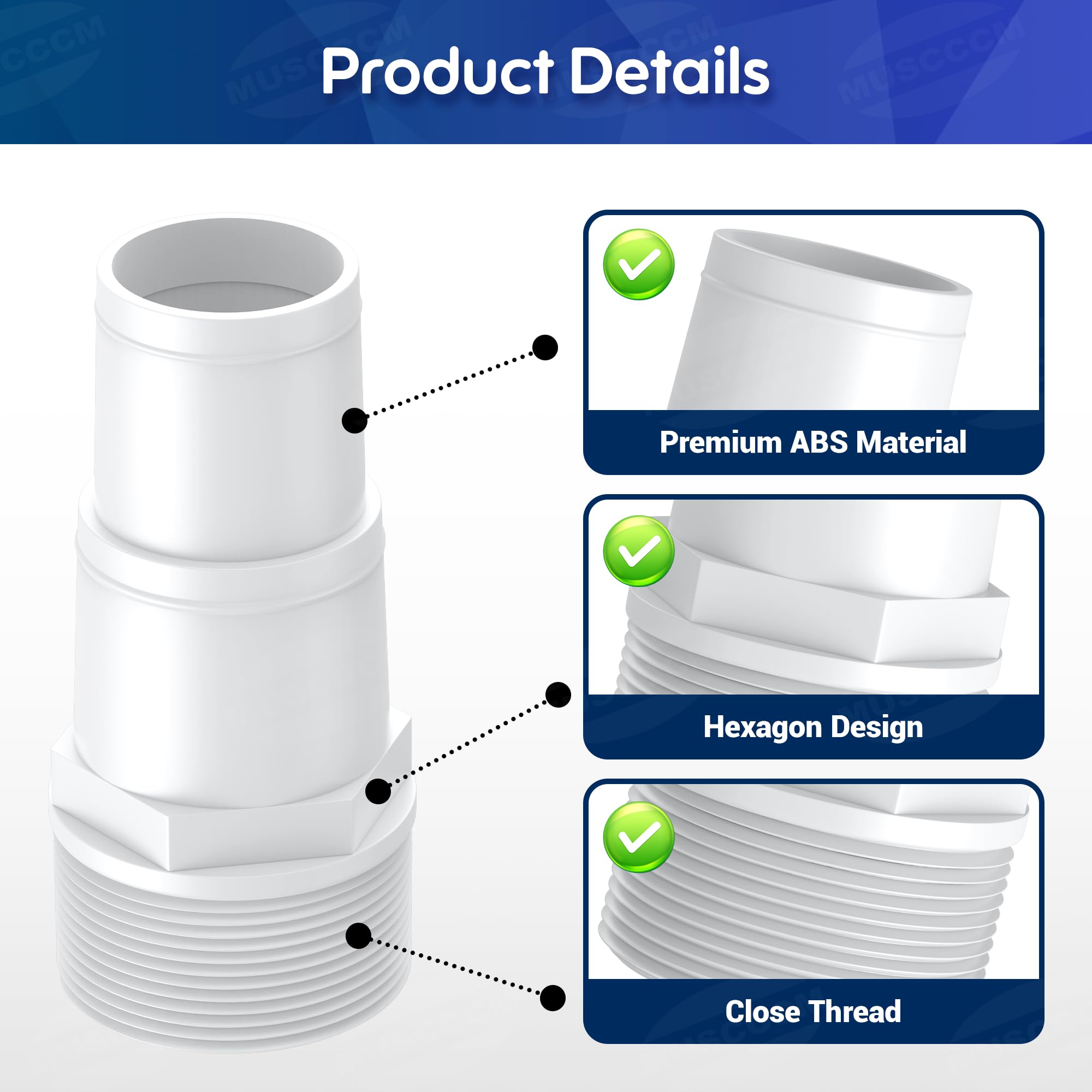 Durable PVC with leak-proof threads maintains steady water flow
