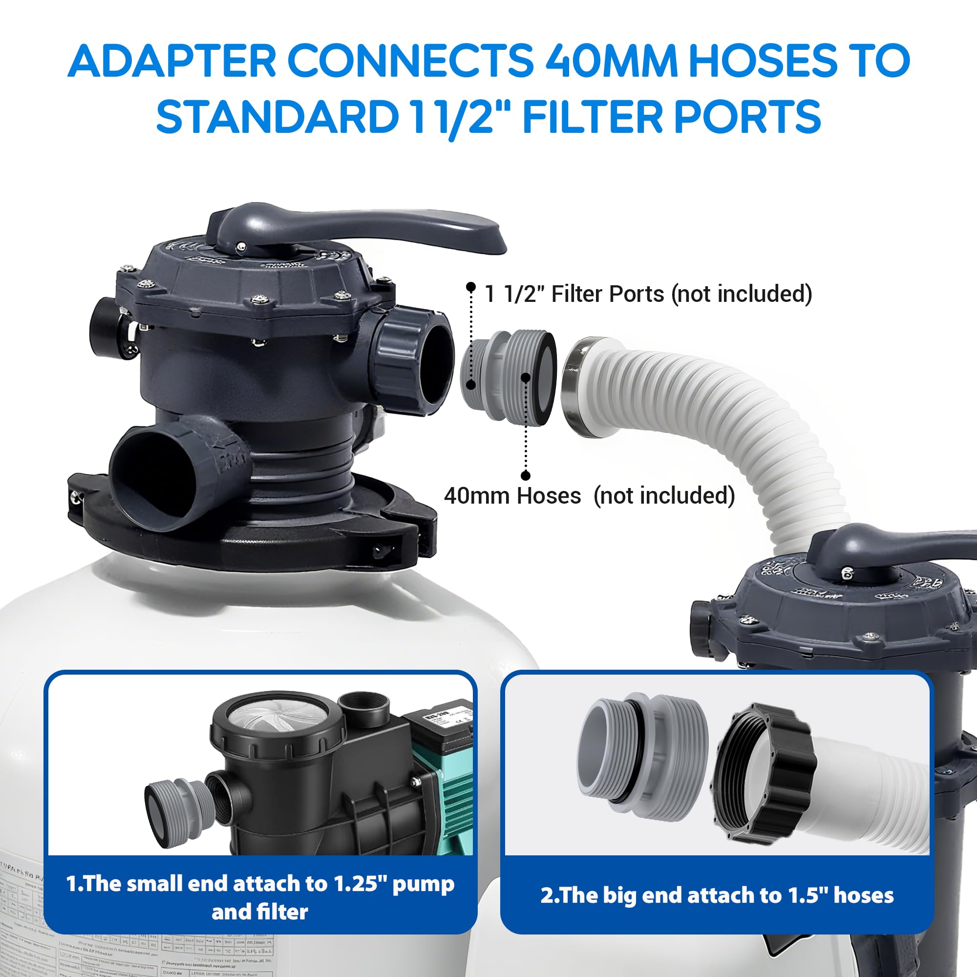 MUSCCCM hose adapter includes TEFLON tape for easier installation.
