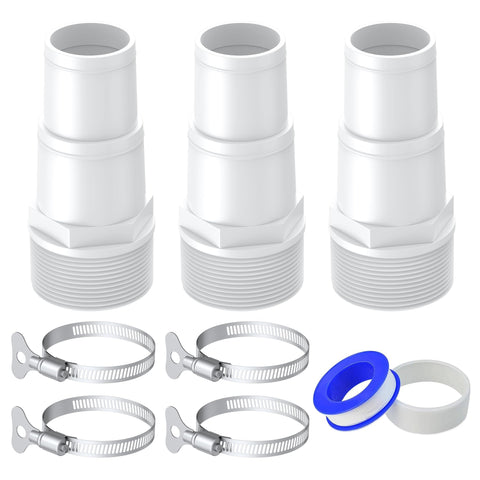 MUSCCCM pool hose adapter universal fit for 1.25-inch and 1.5-inch hoses for secure connections