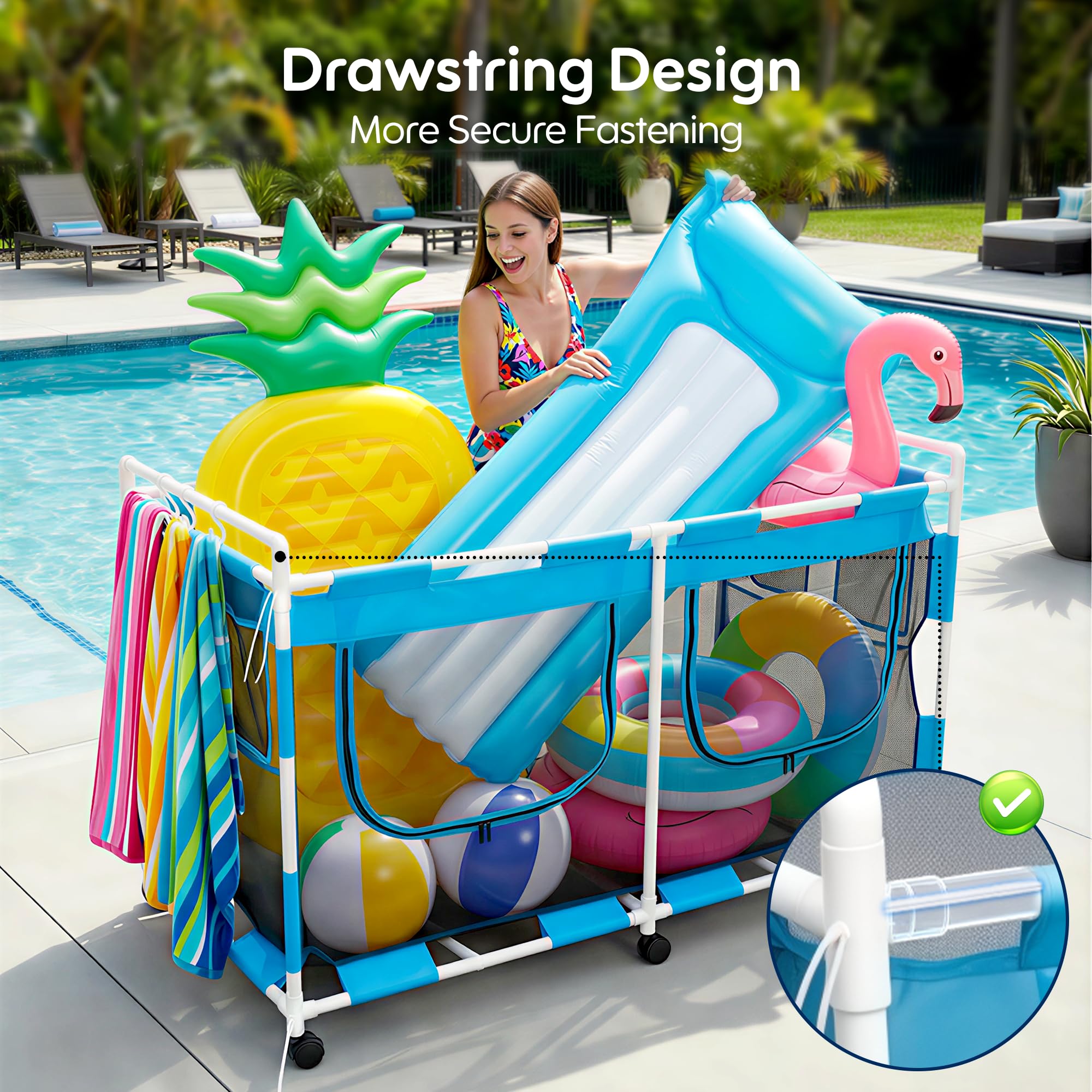 MUSCCCM bin—holds boards and giant floats neatly for easy access.