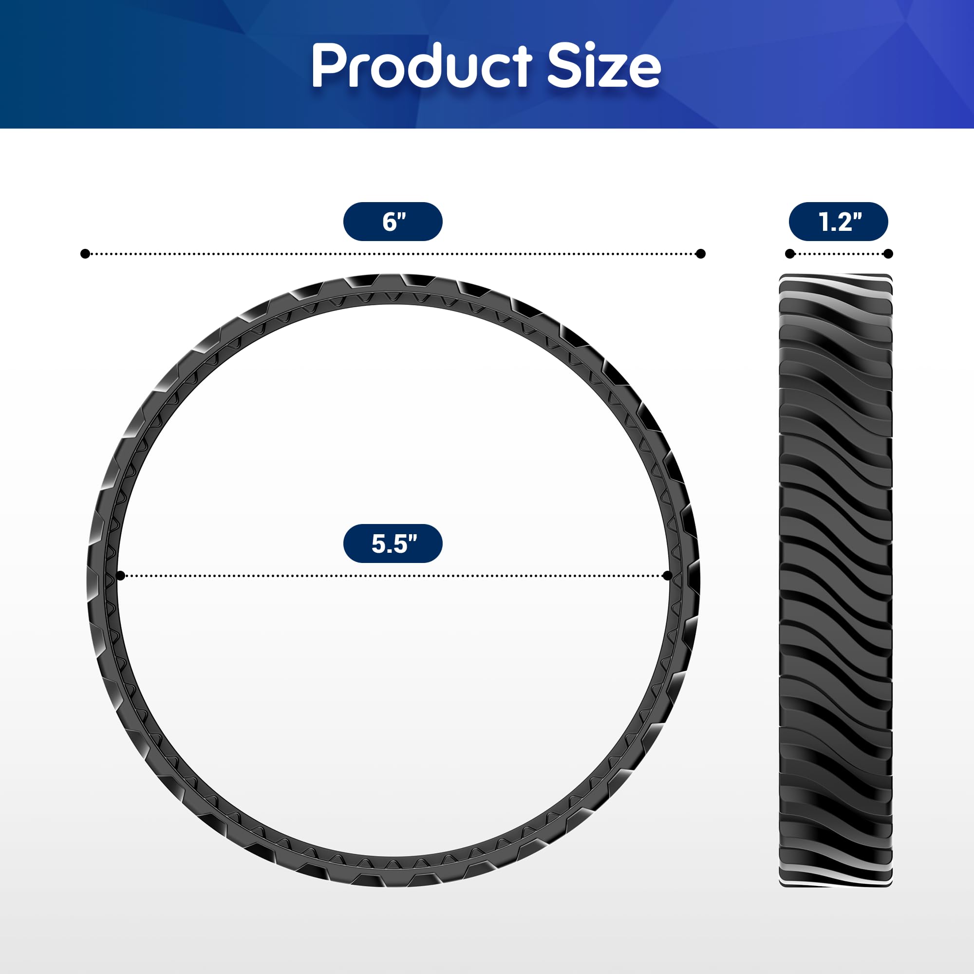 MUSCCCM R0526100 tire track for MX6 Elite improves grip and coverage.